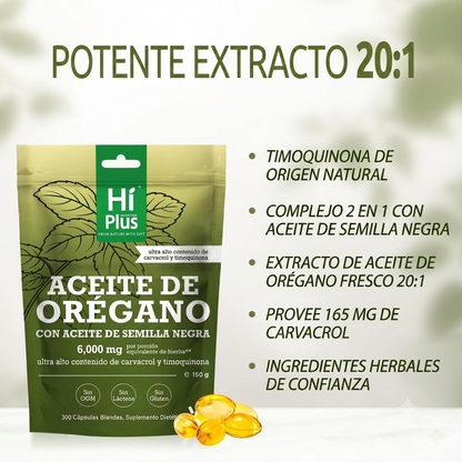 Aceite de Orégano + Semilla Negra